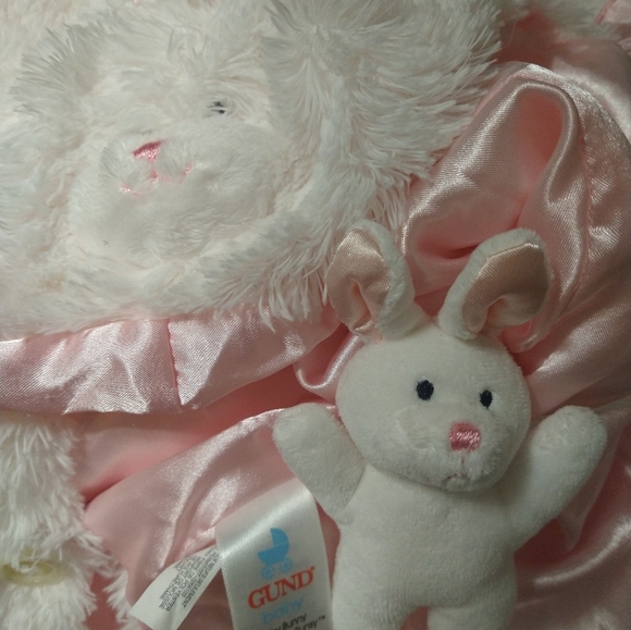 Infant Rabbit Gund Baby Sweater with Rattle - Picture 4 of 4